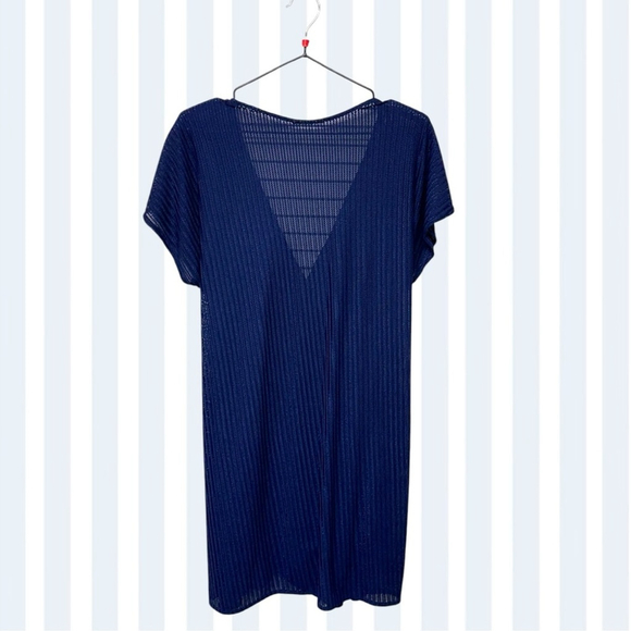 420 - BATHING SUIT COVER UP NAVY BLUE - Picture 12 of 16